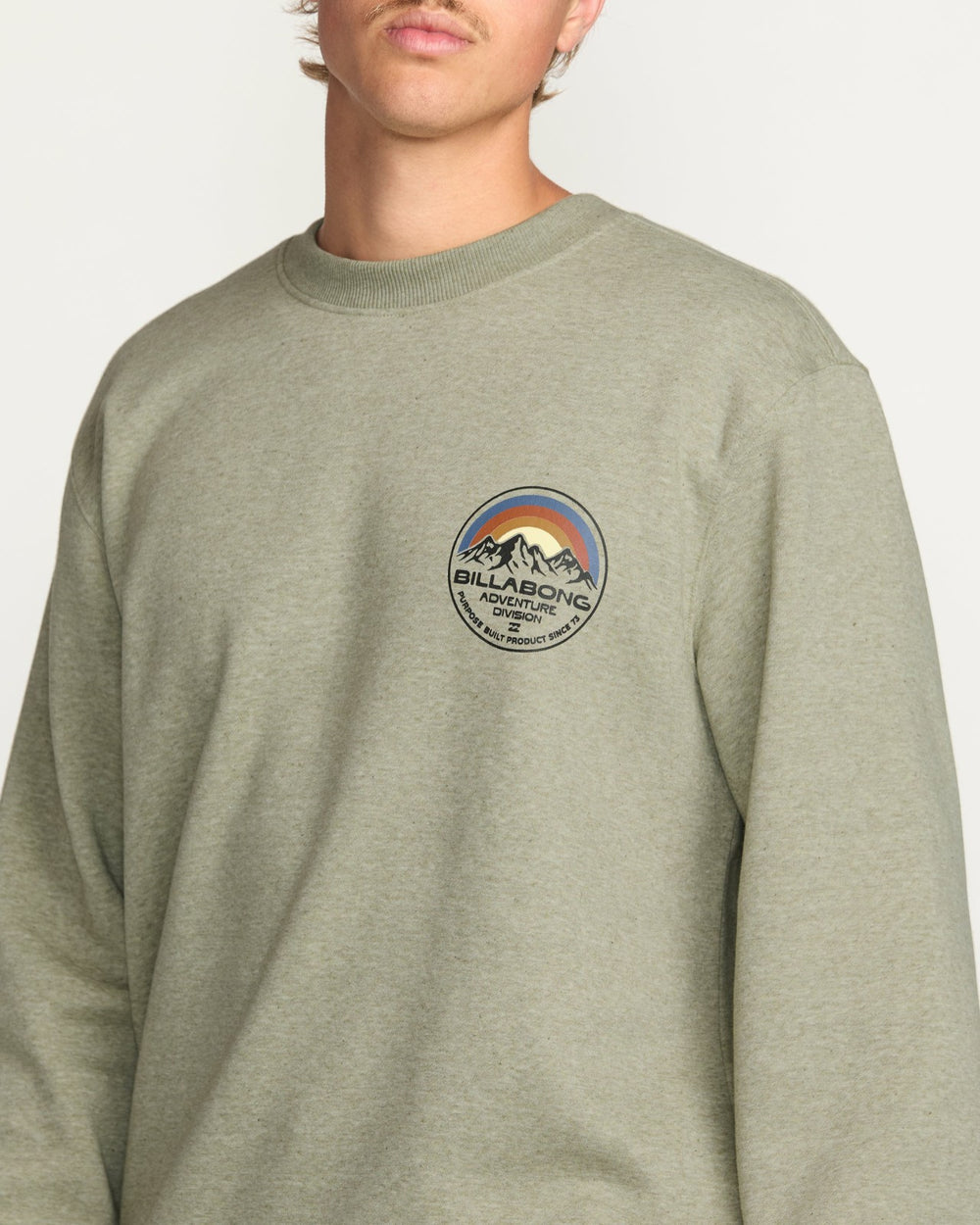 Compass Crew Sweatshirt - Sage Heather | Billabong Men