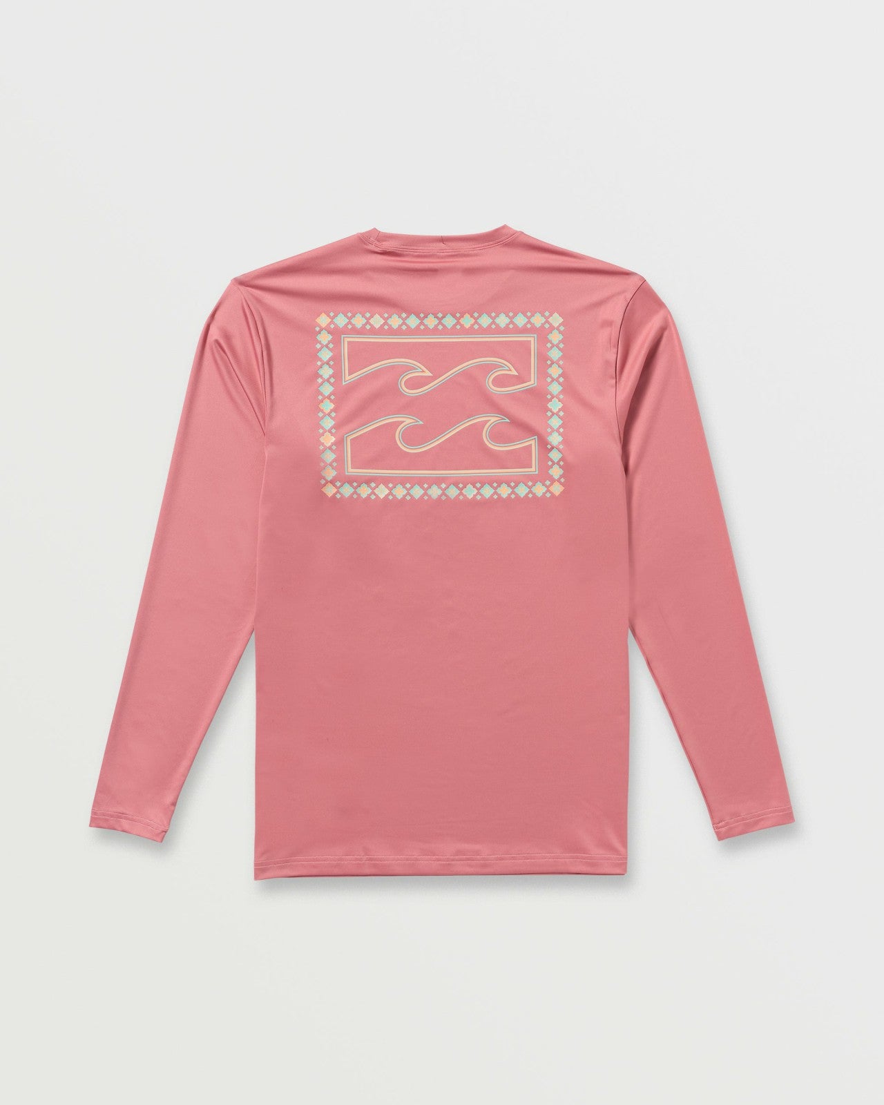 Crayon Wave Loose Fit Long Sleeve Surf Tee - Dusty Pink | Billabong Men