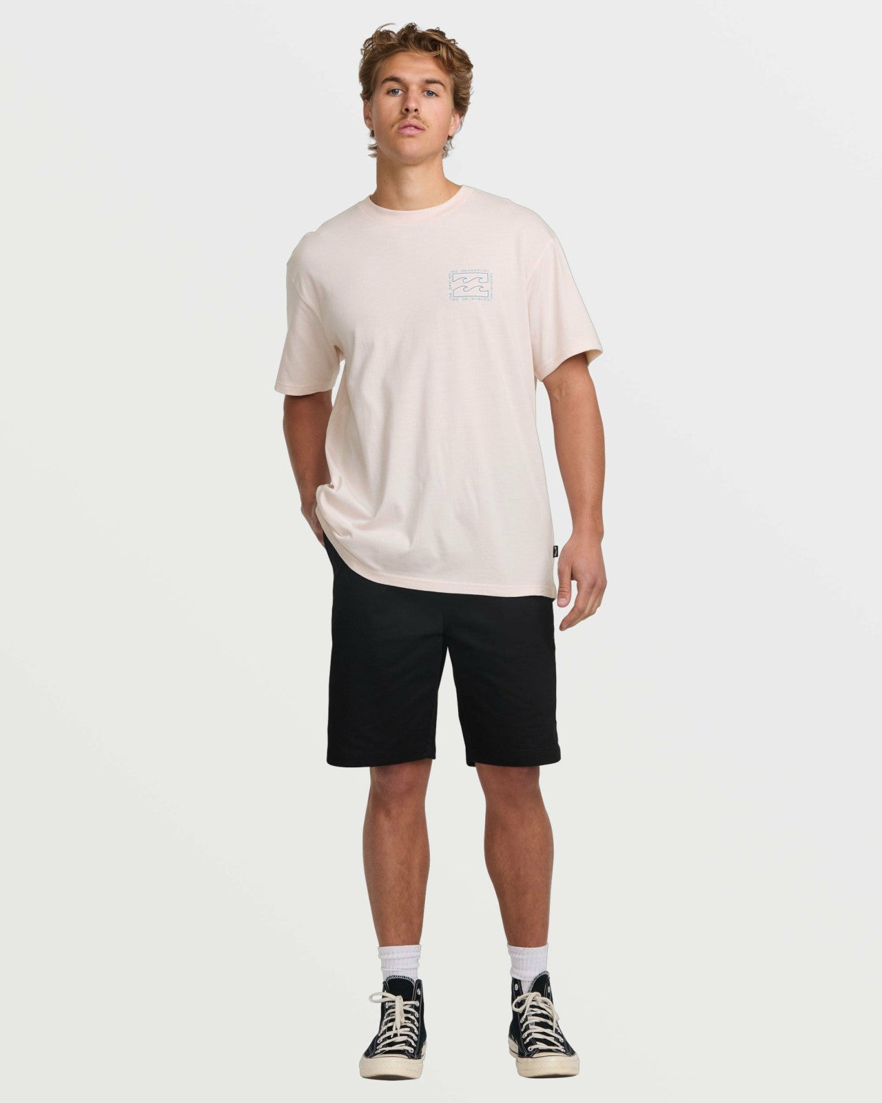 Crayon Wave Premium Tee - Light Pink | Billabong Men