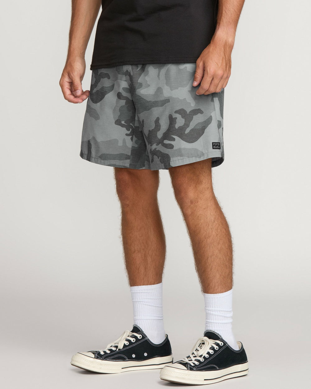 Crossfire Elastic Submersible 18" Hybrid Shorts - Black Camo | Billabong Men