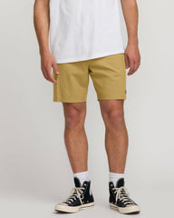 Crossfire Wave Wash Submersible 18" Hybrid Shorts - Khaki | Billabong Men