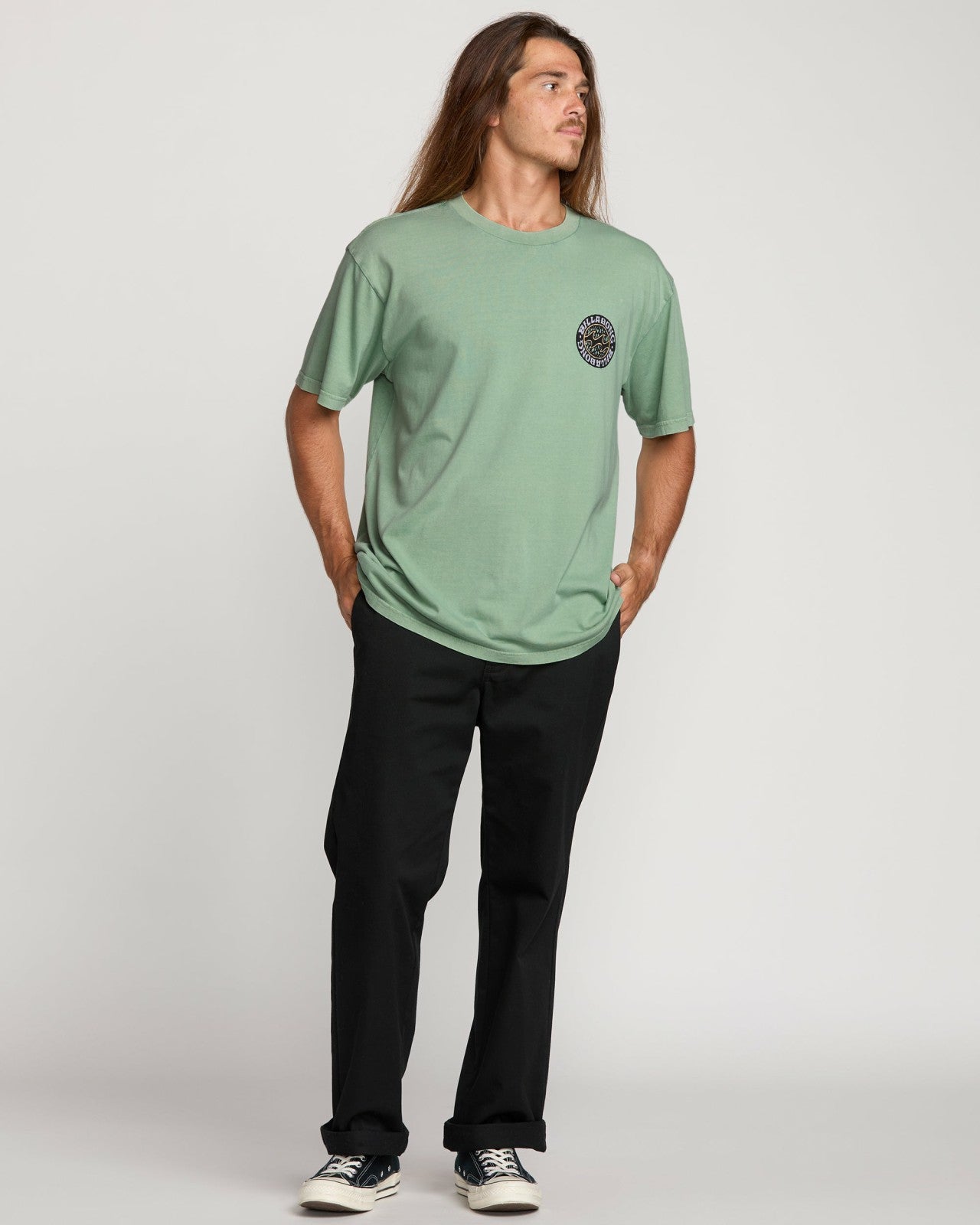 Decal Regular Wave Wash Tee - Mist Green | Billabong Men
