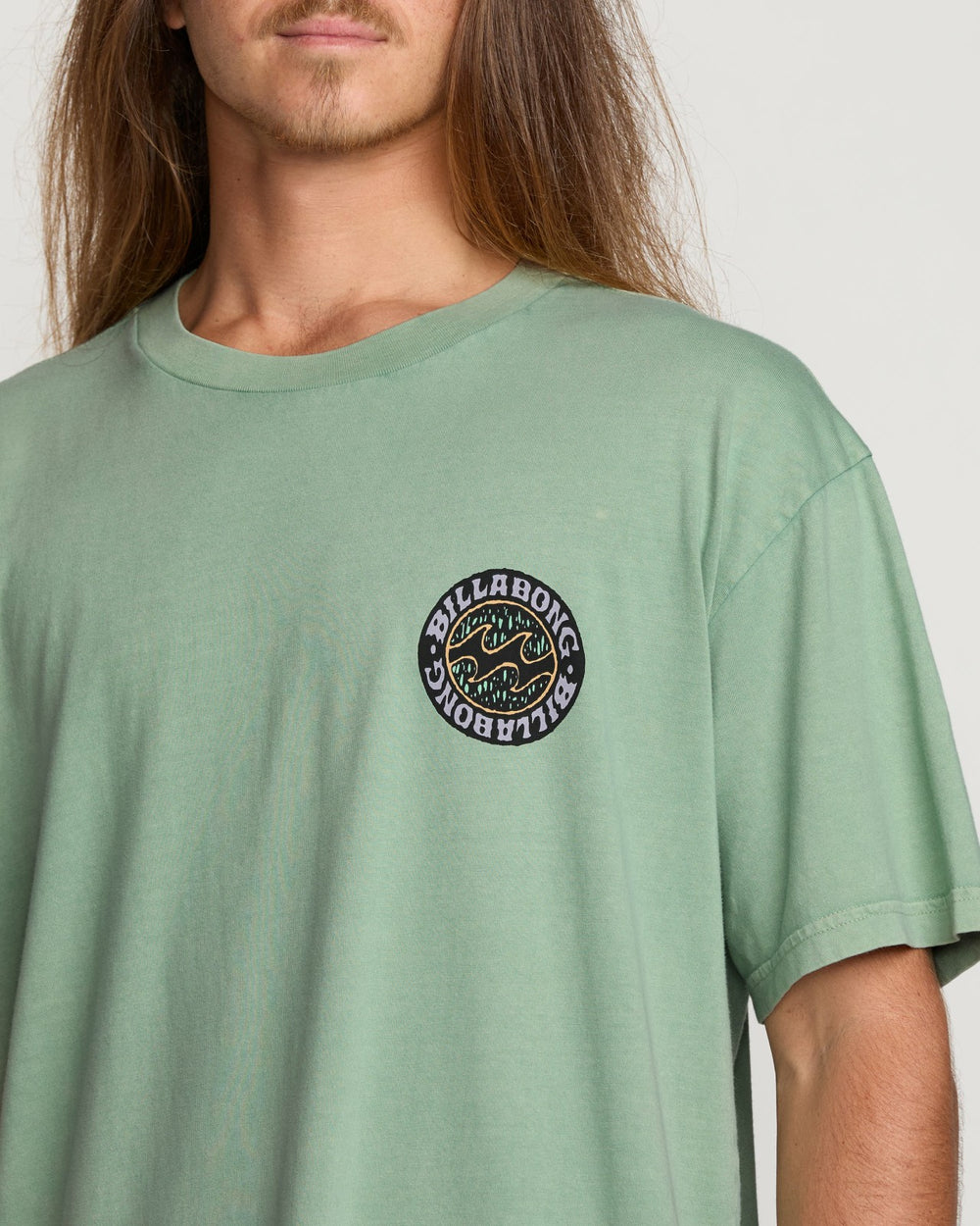 Decal Regular Wave Wash Tee - Mist Green | Billabong Men