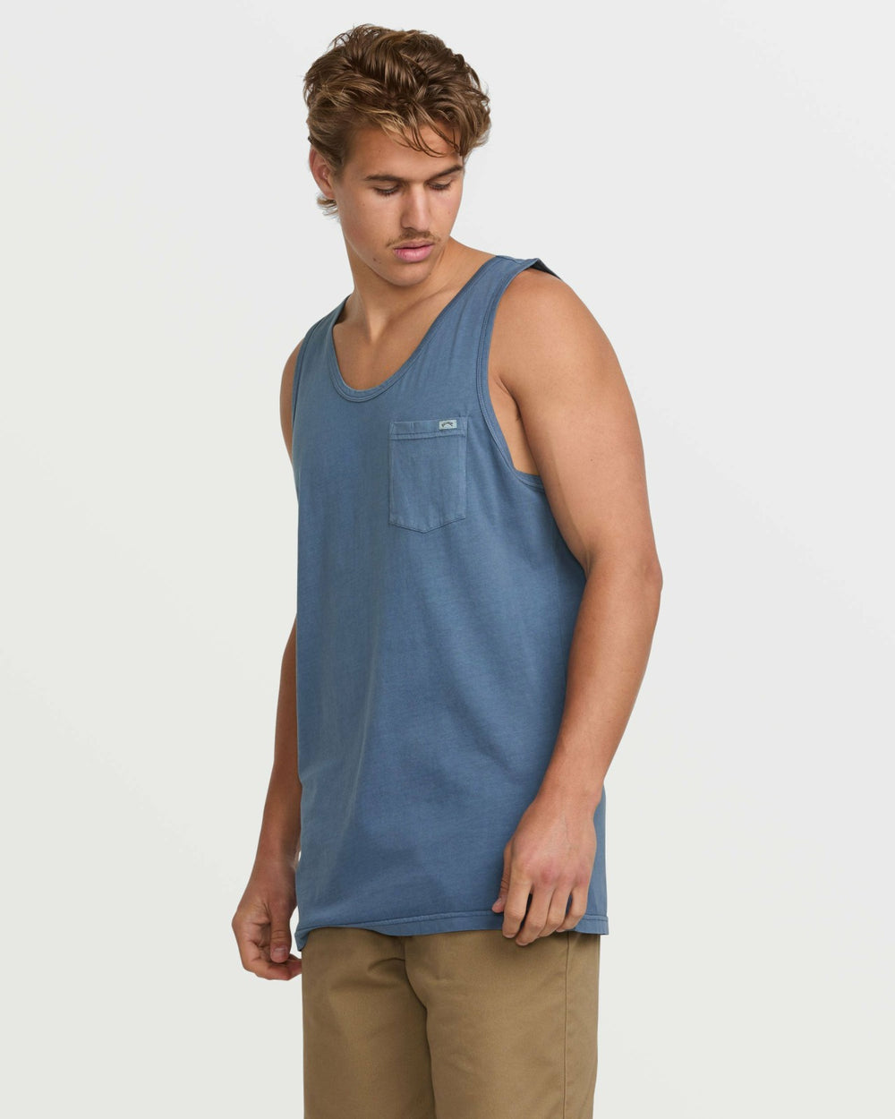 Essential Premium Wave Wash Tank - Slate Blue | Billabong Men