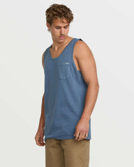 Essential Premium Wave Wash Tank - Slate Blue | Billabong Men