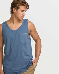 Essential Premium Wave Wash Tank - Slate Blue | Billabong Men