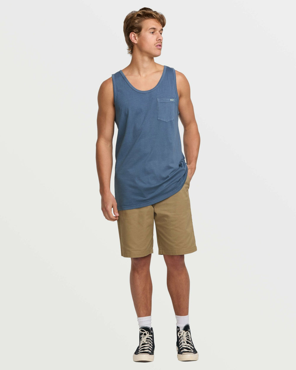 Essential Premium Wave Wash Tank - Slate Blue | Billabong Men
