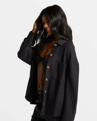 Everytime Oversized Shacket - Black Sands | Billabong Women