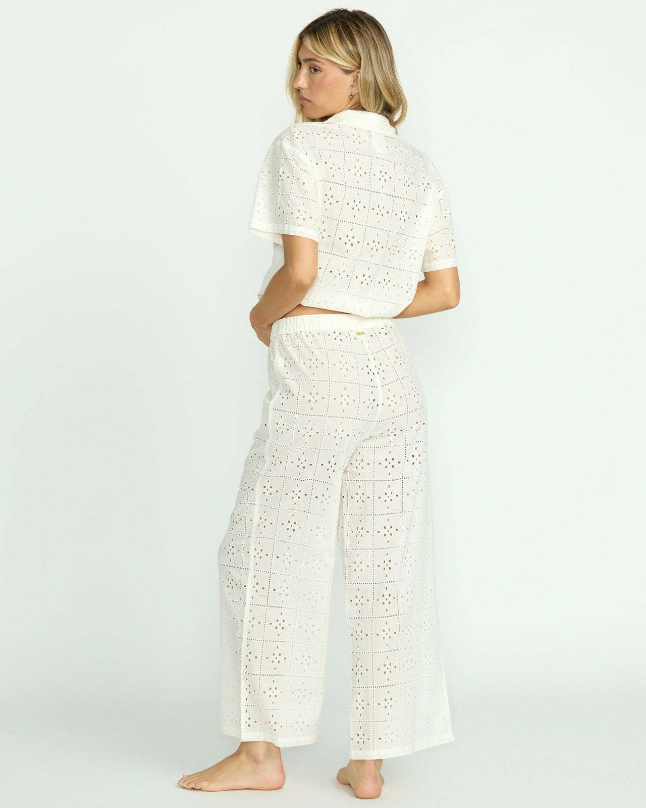 Eyelet Crush Beach Coverup Pants - Salt Crystal | Billabong Women