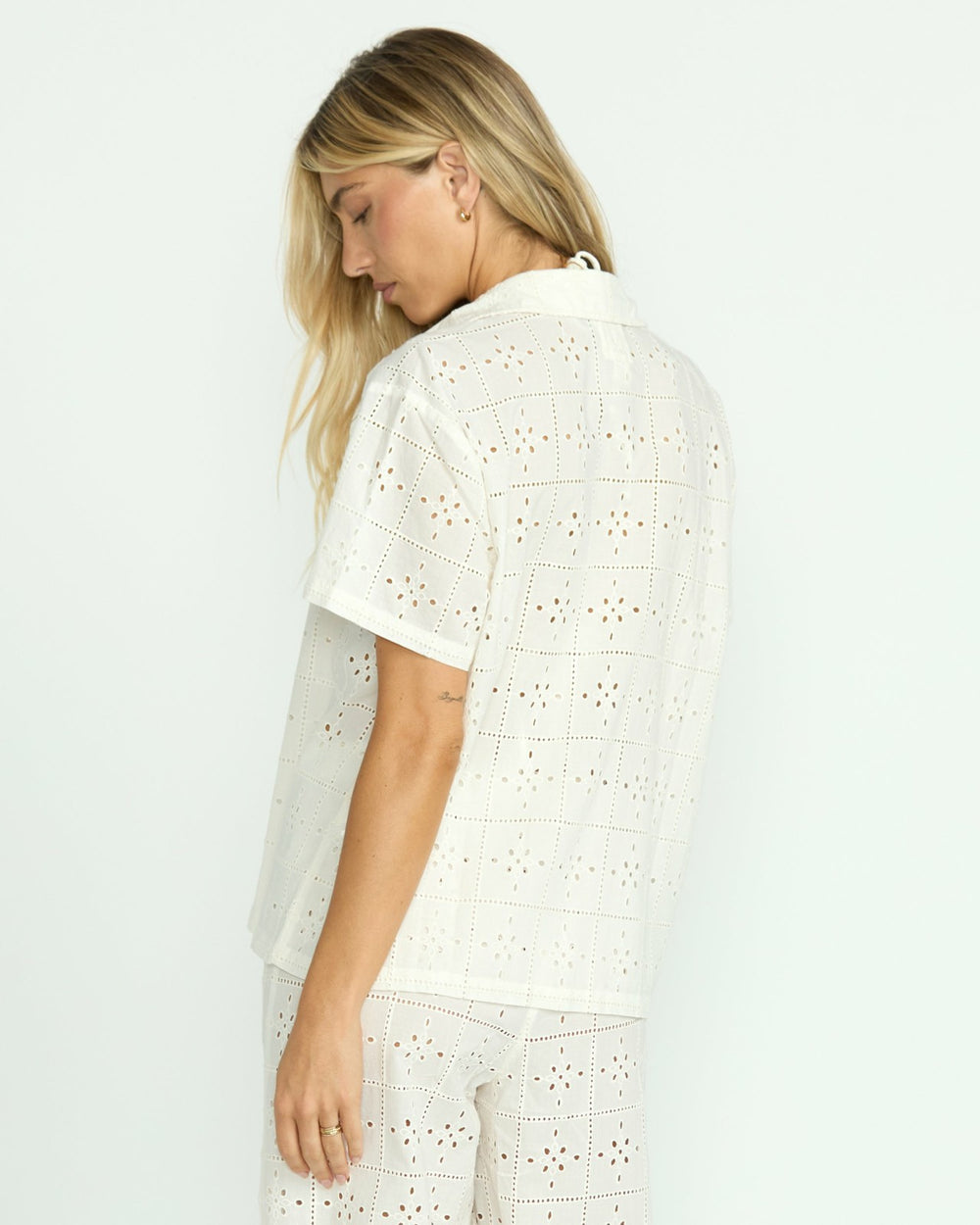 Eyelet Crush Beach Coverup Top - Salt Crystal | Billabong Women