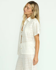 Eyelet Crush Beach Coverup Top - Salt Crystal | Billabong Women