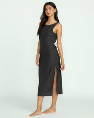Eyelet Sun Midi Dress Beach Coverup - Off Black | Billabong Women