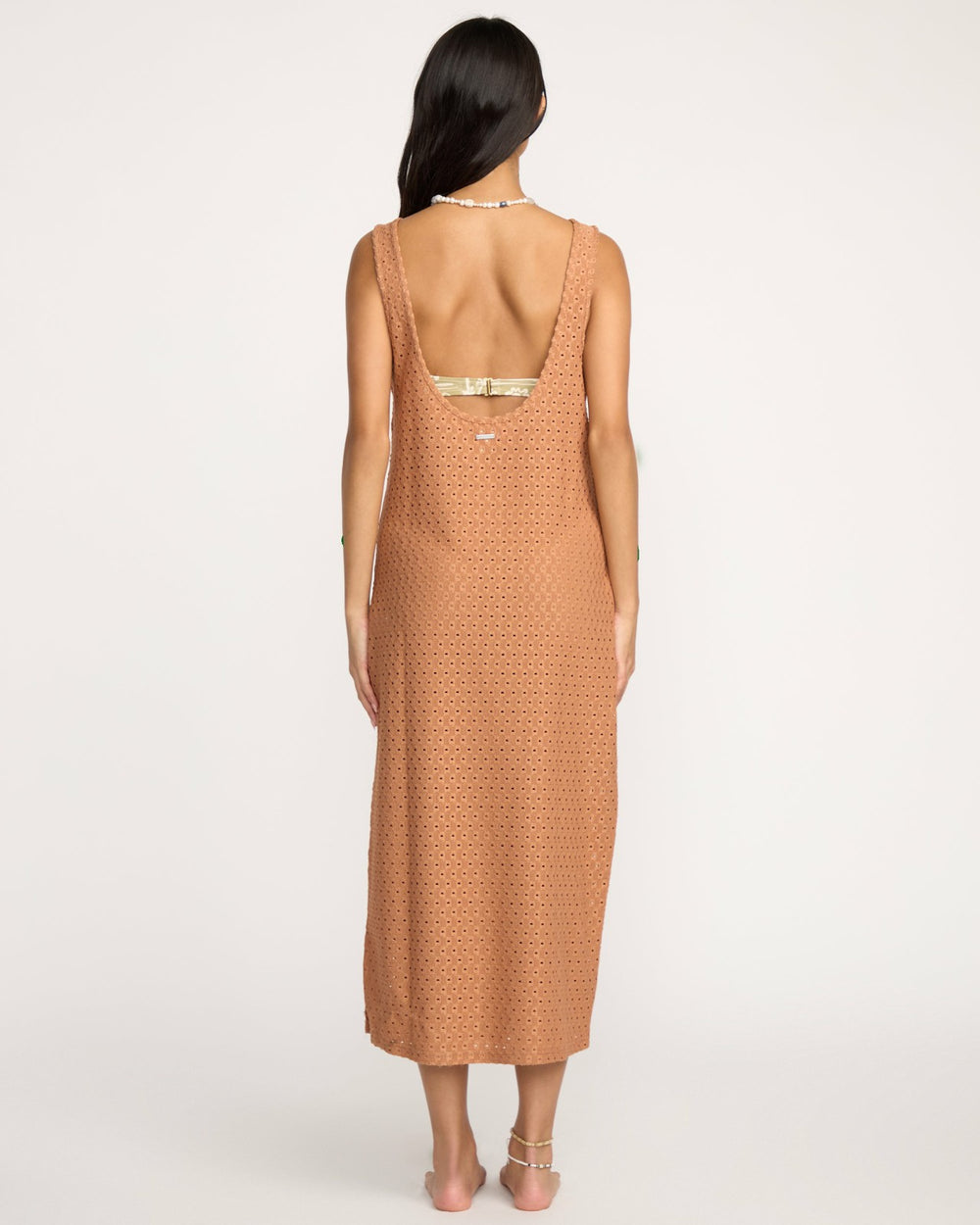 Eyelet Sun Midi Dress Beach Coverup - Rose Brown | Billabong Women