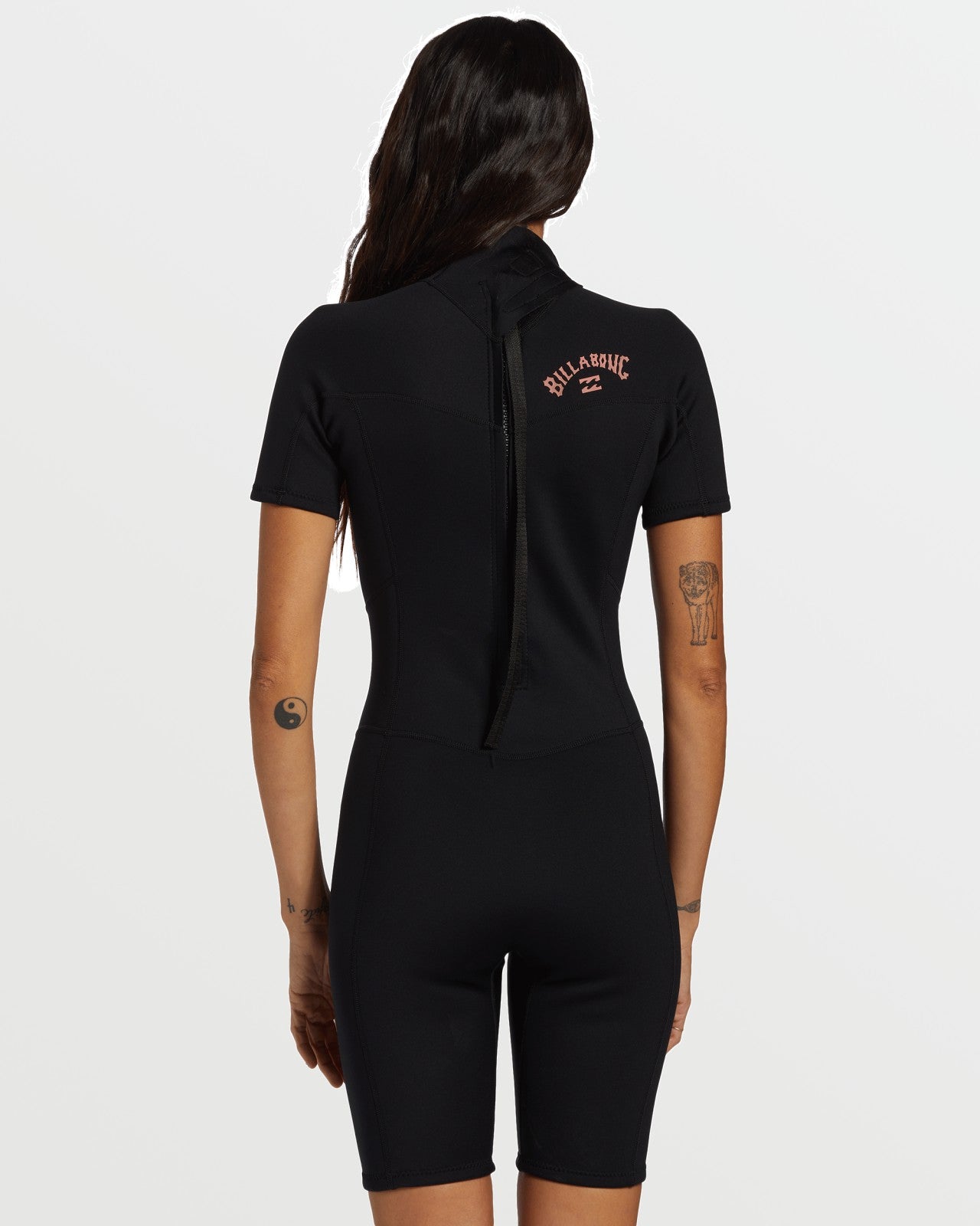 Foil Flatlock Short Sleeve Springsuit - Black | Billabong Women