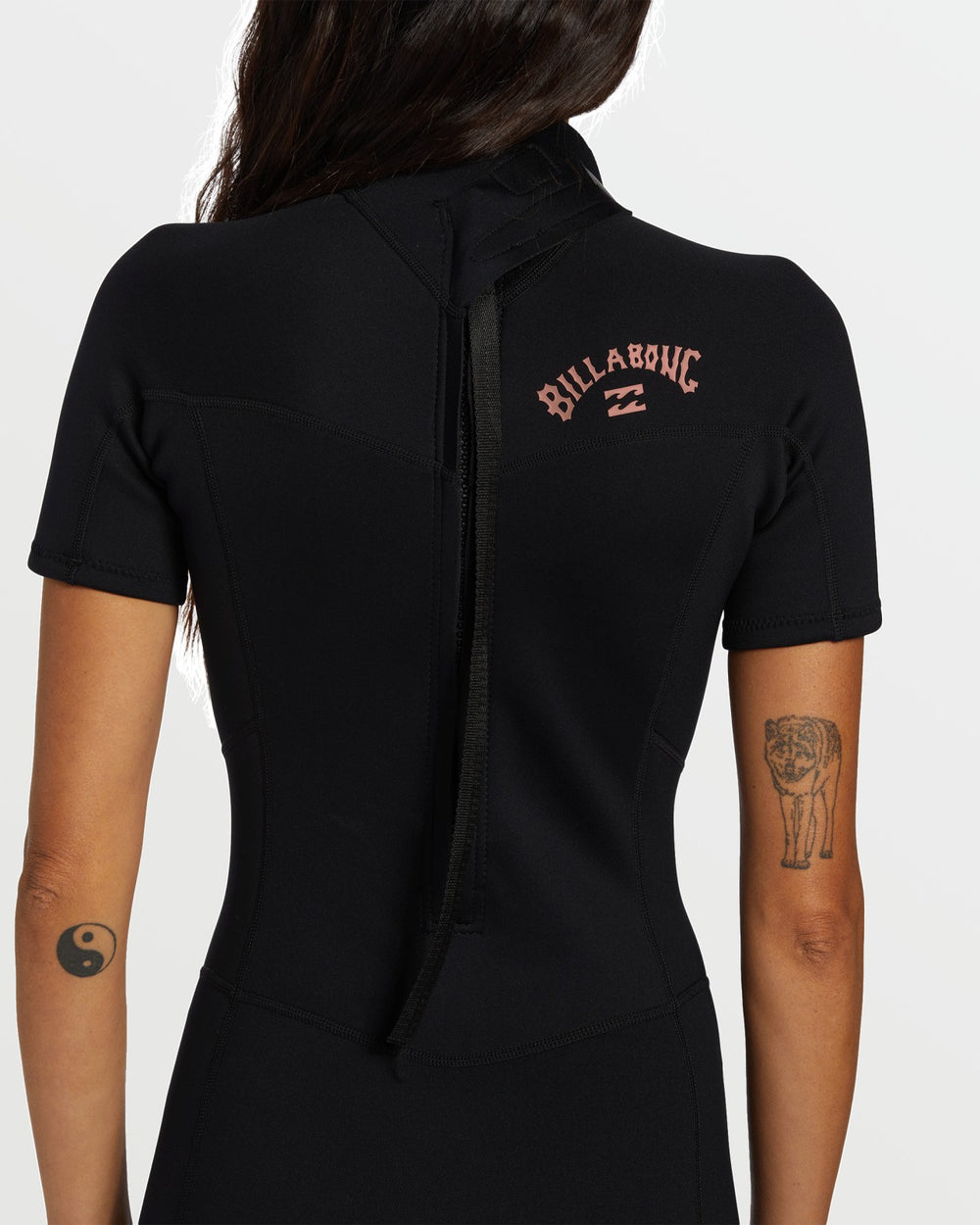 Foil Flatlock Short Sleeve Springsuit - Black | Billabong Women