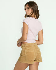Free Fall Corduroy Shorts - Khaki | Billabong Women