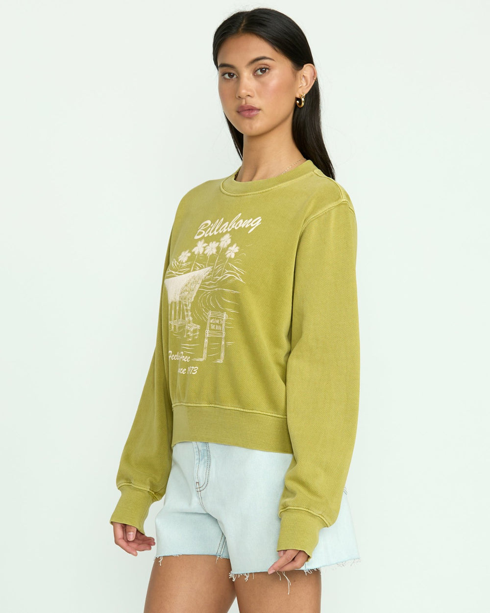 From Paradise Crewneck Sweatshirt - Sea Moss | Billabong Women