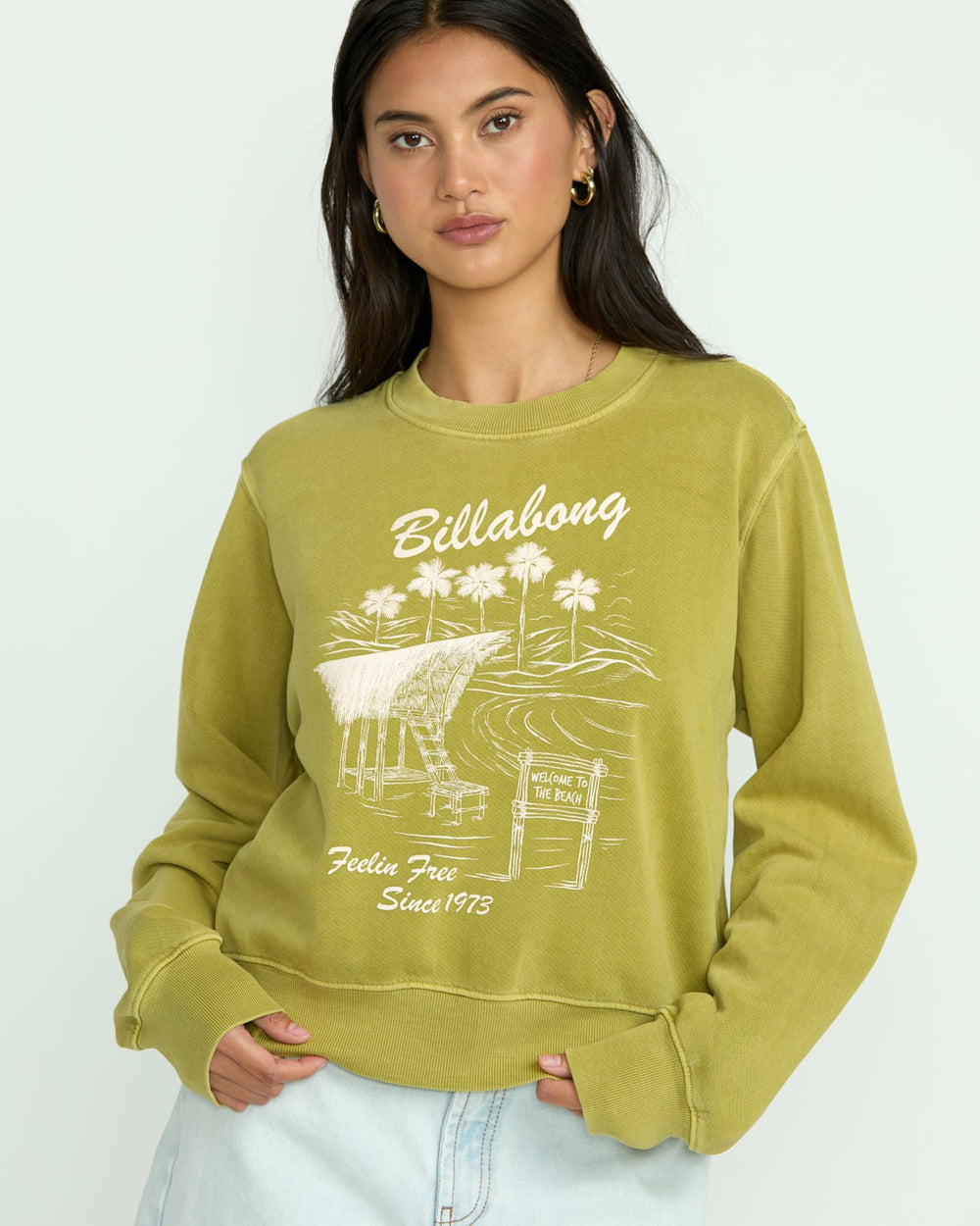 From Paradise Crewneck Sweatshirt - Sea Moss | Billabong Women
