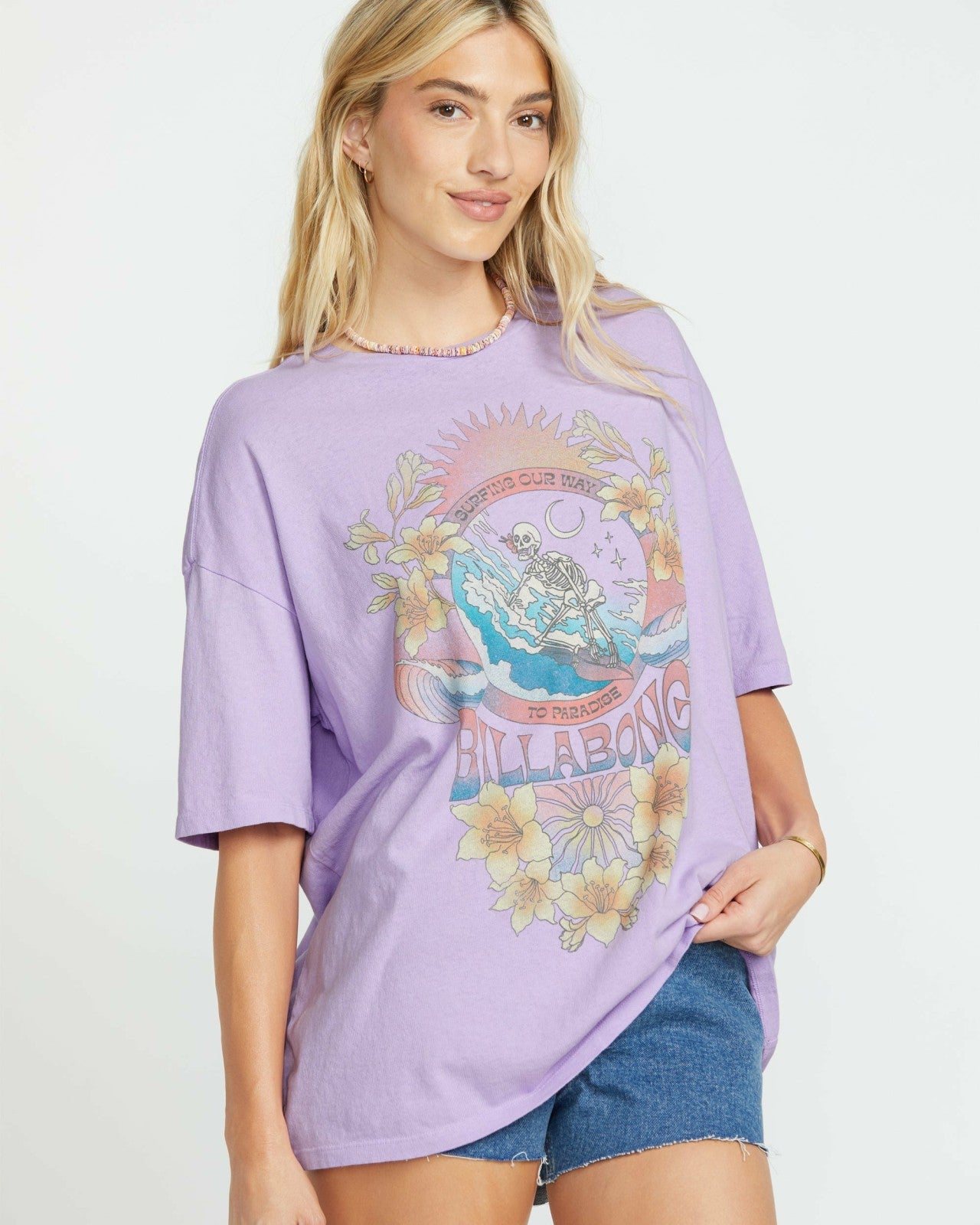 Goes Around Here Tee - Peaceful Lilac | Billabong Women