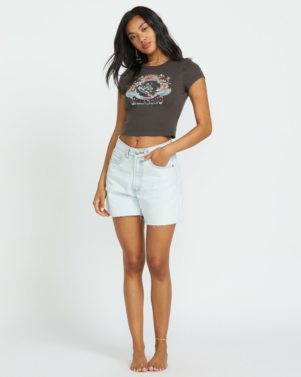 Goes Around Tee - Off Black | Billabong Women