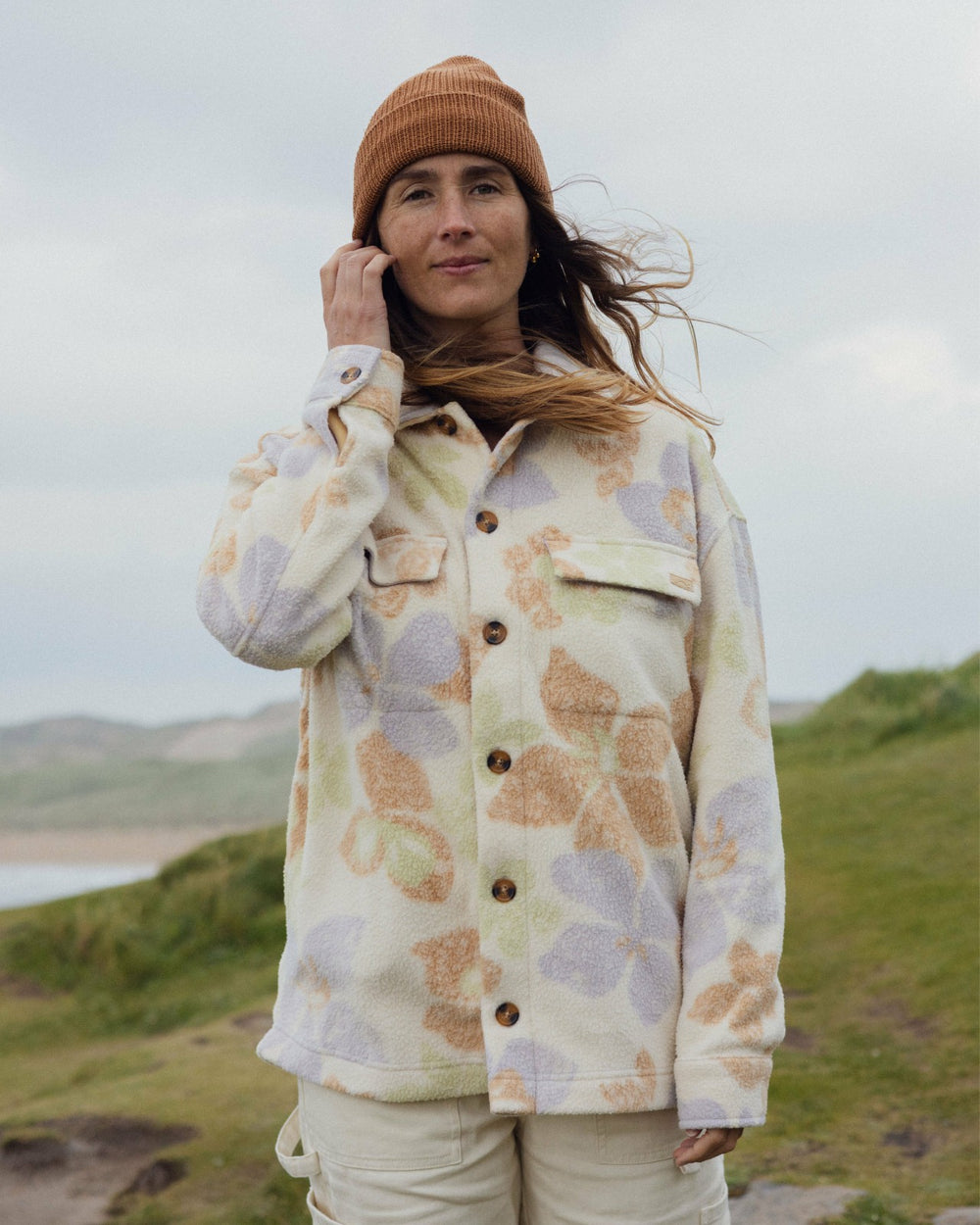 Happy Camper Shacket Button Sweater - Summer Rain | Billabong Women