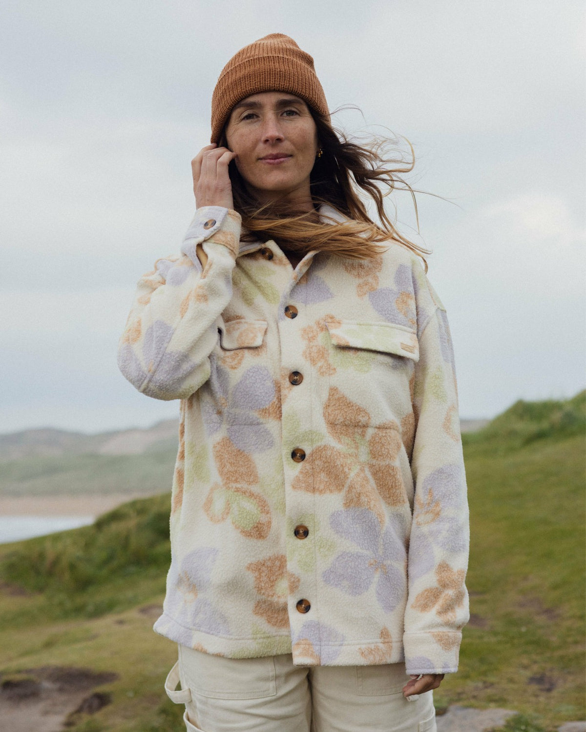 Happy Camper Shacket Button Sweater - Summer Rain | Billabong Women