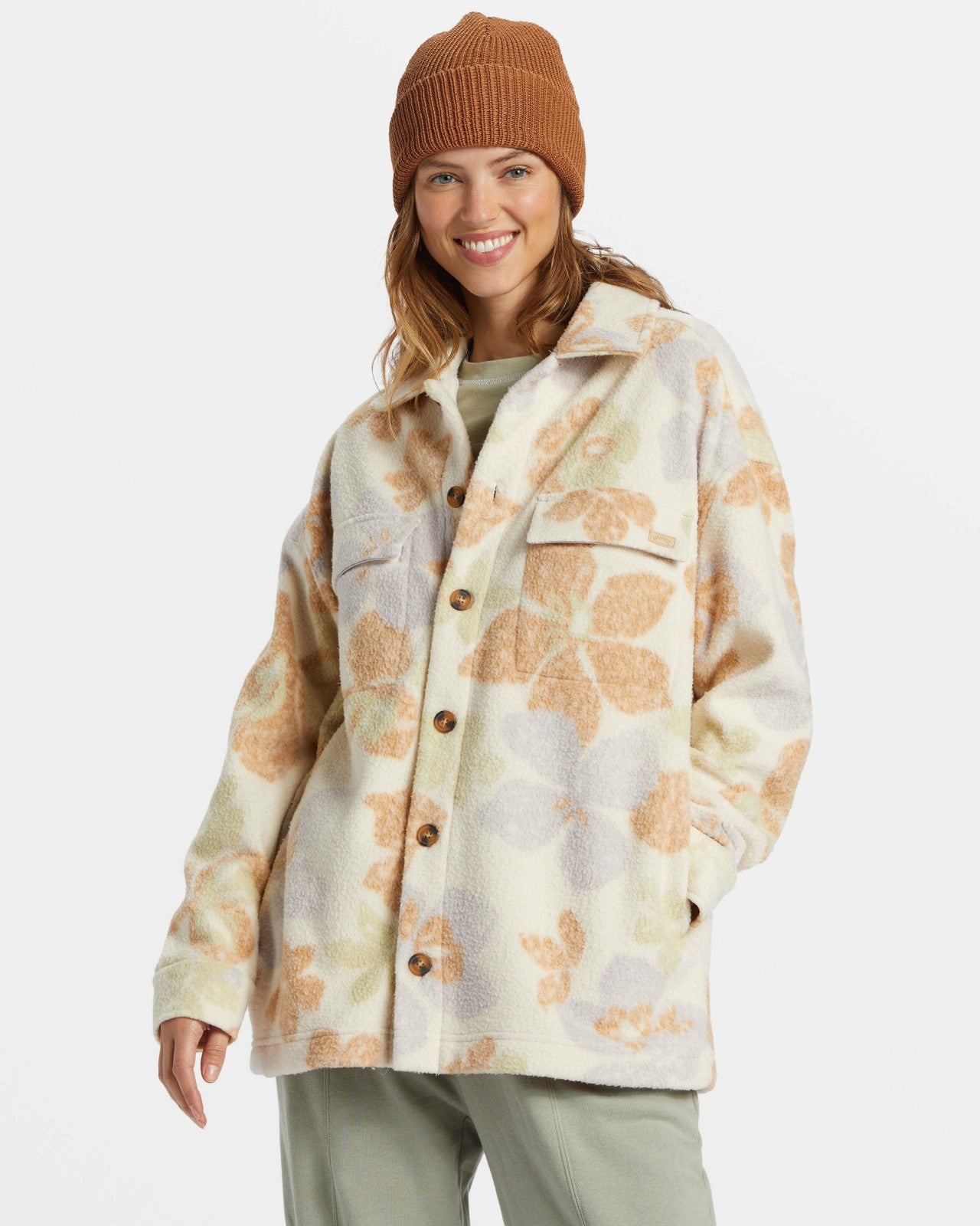 Happy Camper Shacket Button Sweater - Summer Rain | Billabong Women