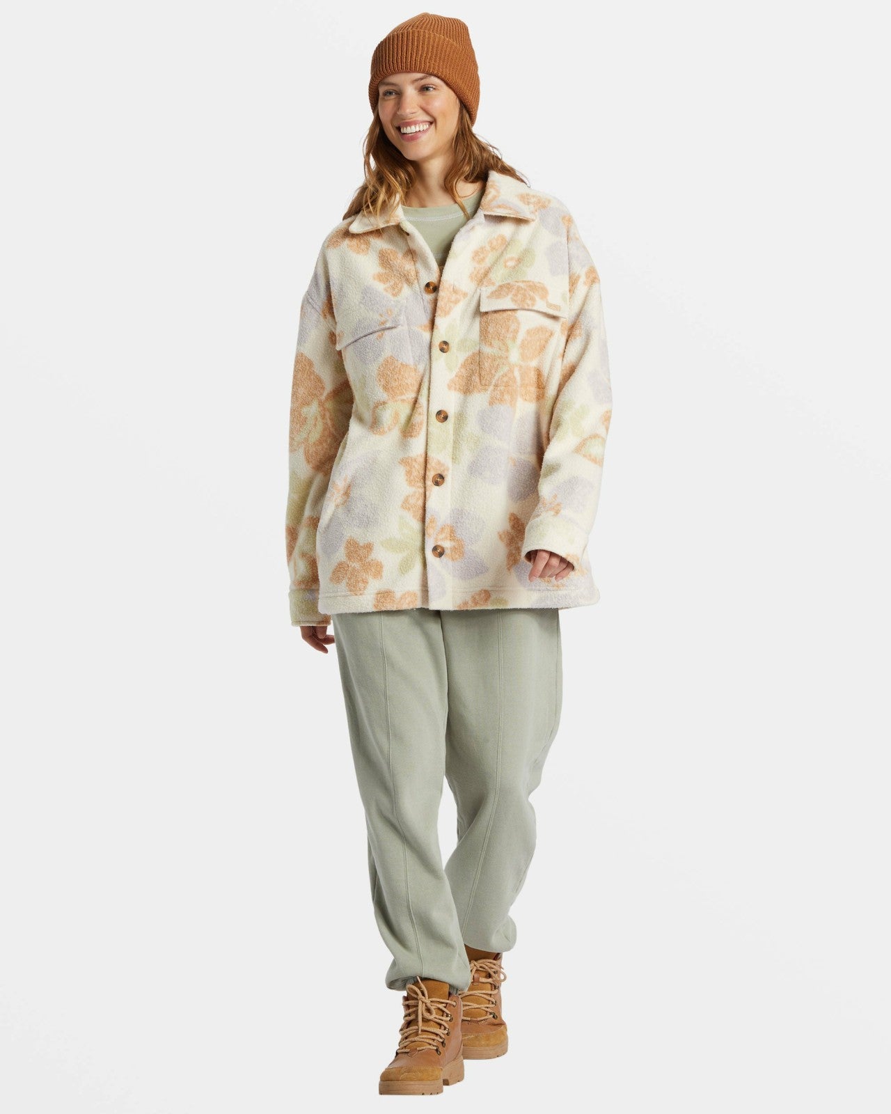 Happy Camper Shacket Button Sweater - Summer Rain | Billabong Women