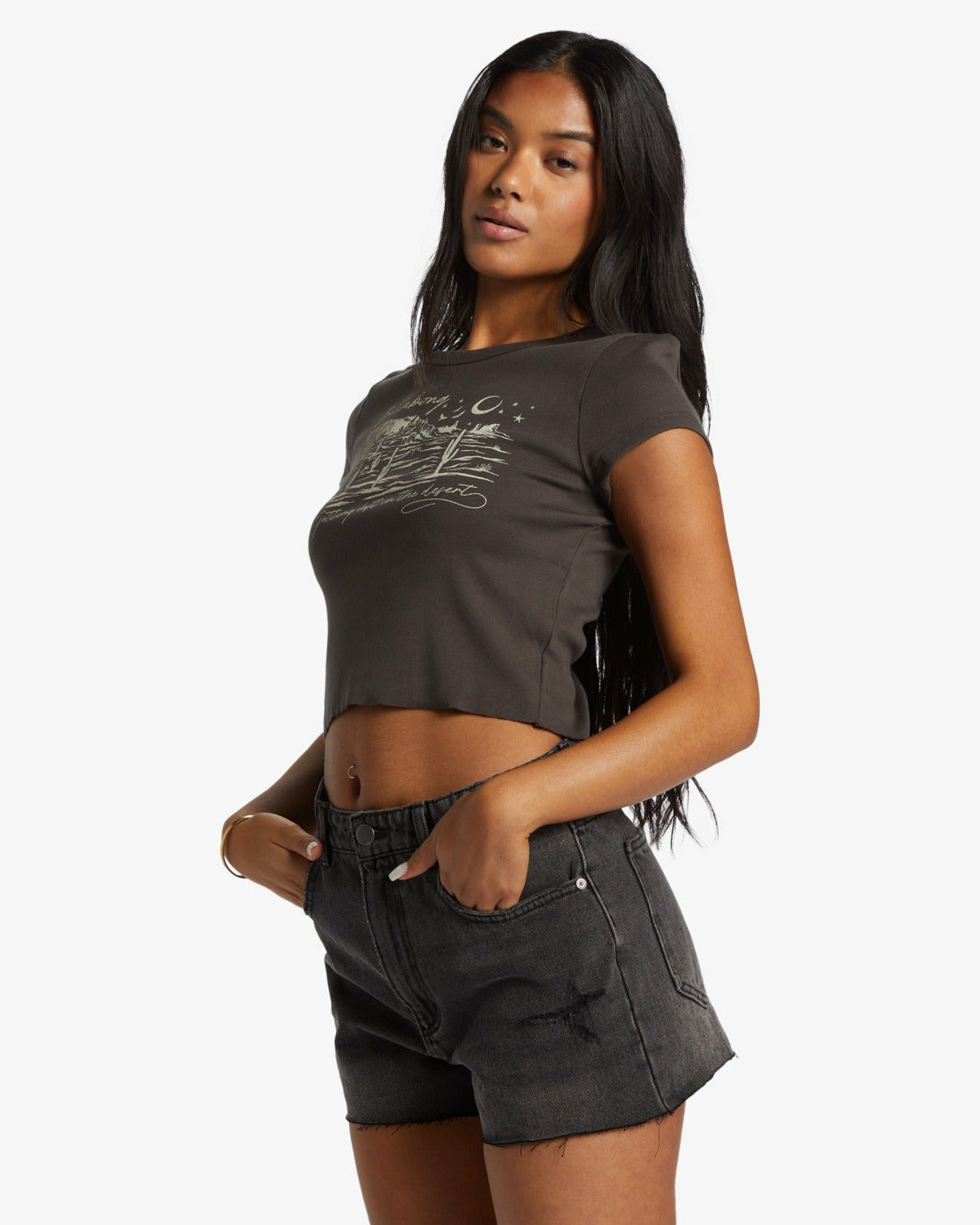 High Tides Denim Shorts - Fade To Black | Billabong Women
