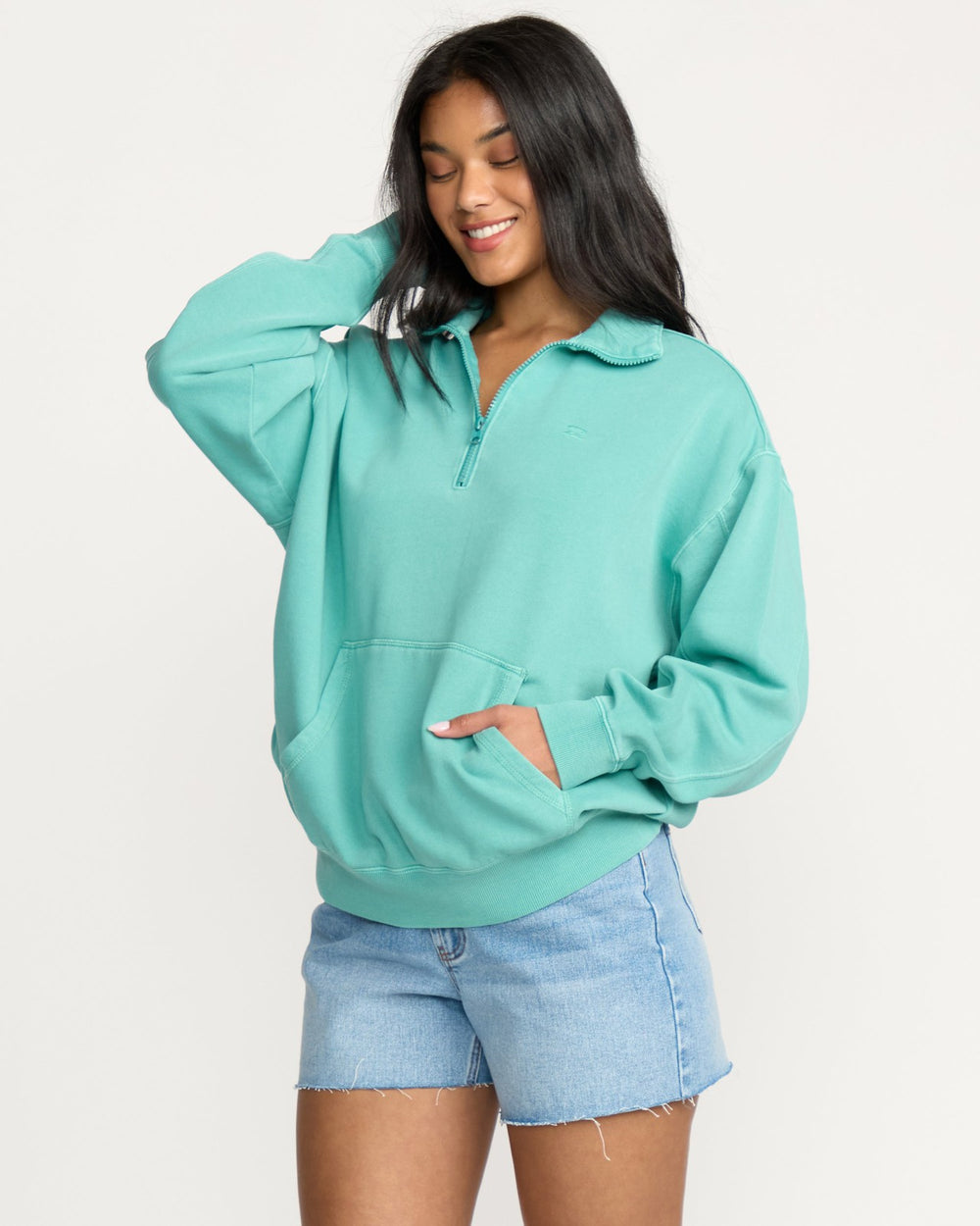 Hula Half Zip Sweatshirt - Blue Bird | Billabong Women