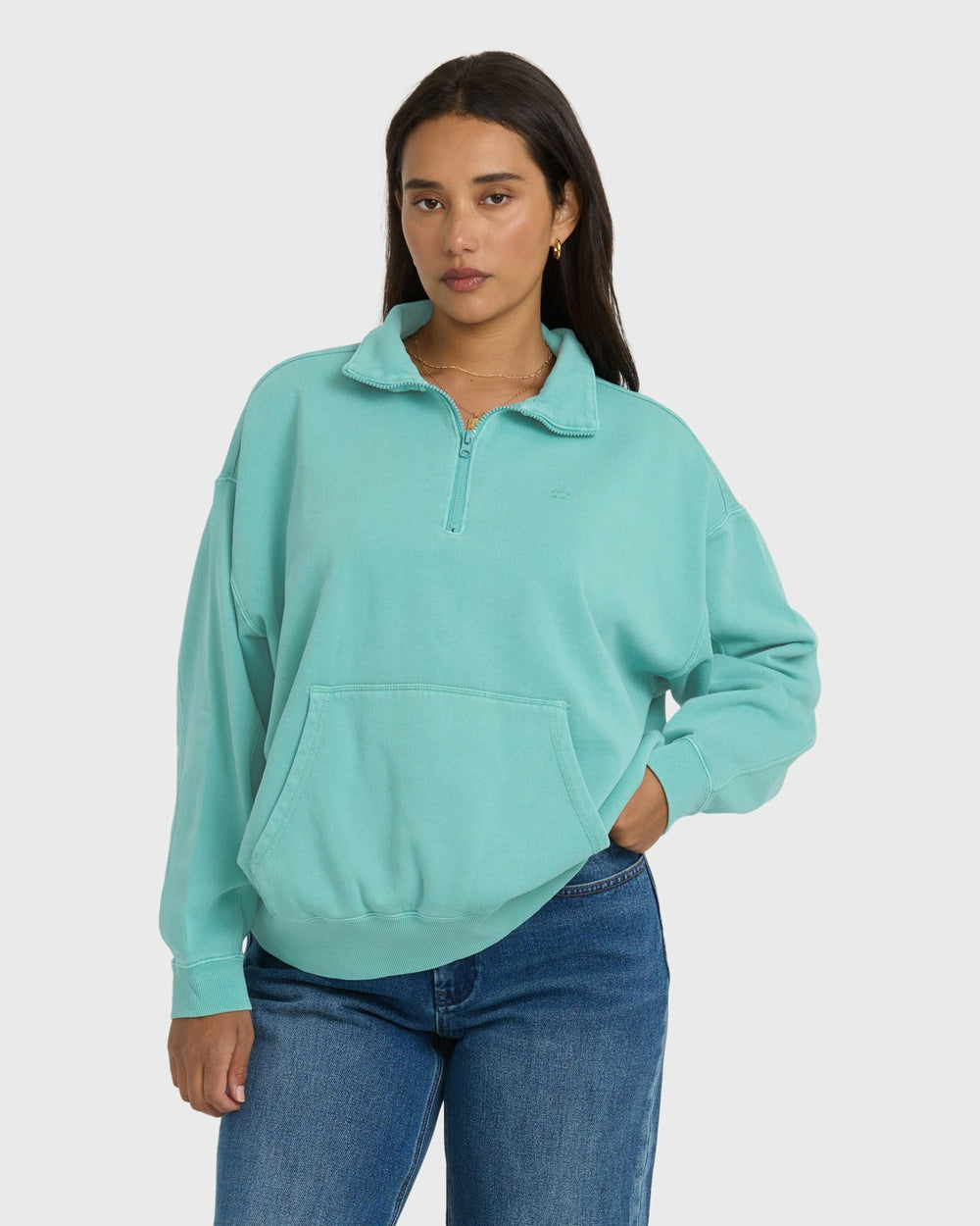 Hula Half Zip Sweatshirt - Blue Bird | Billabong Women