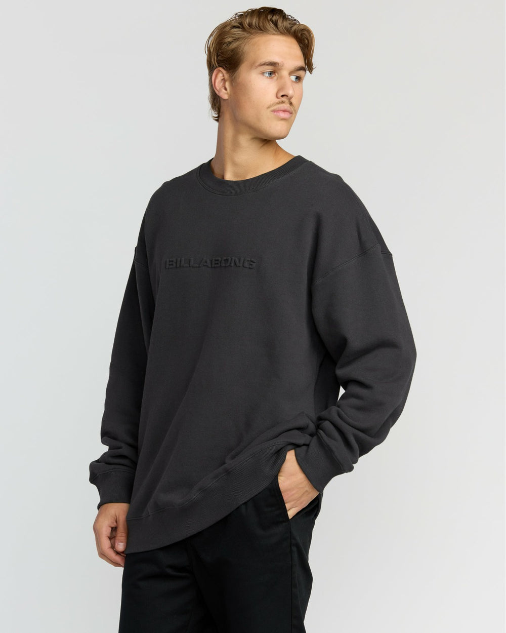 Iconic Emboss Crewneck Sweatshirt - Black | Billabong Men