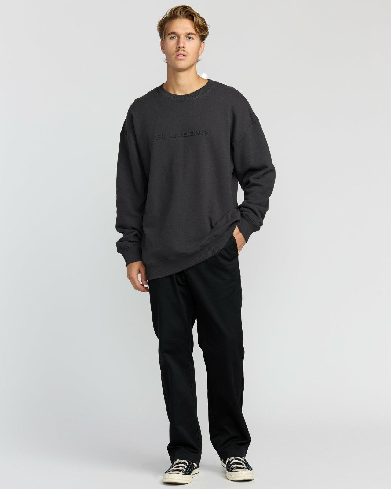 Iconic Emboss Crewneck Sweatshirt - Black | Billabong Men