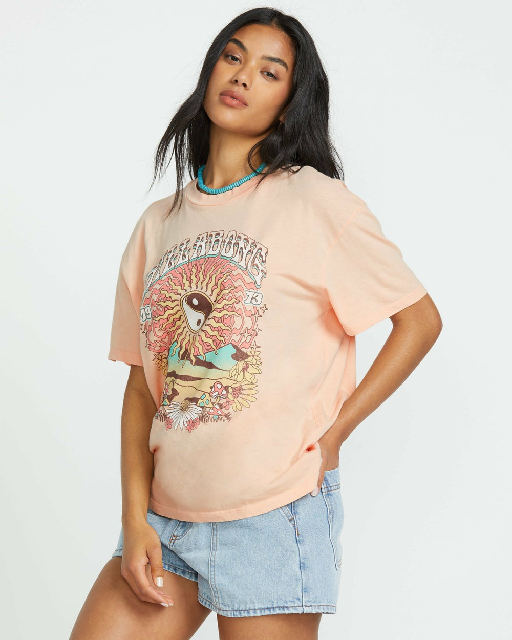 In The Balance Tee - Soft Peach | Billabong Women
