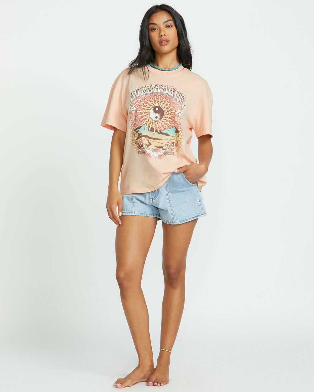 In The Balance Tee - Soft Peach | Billabong Women