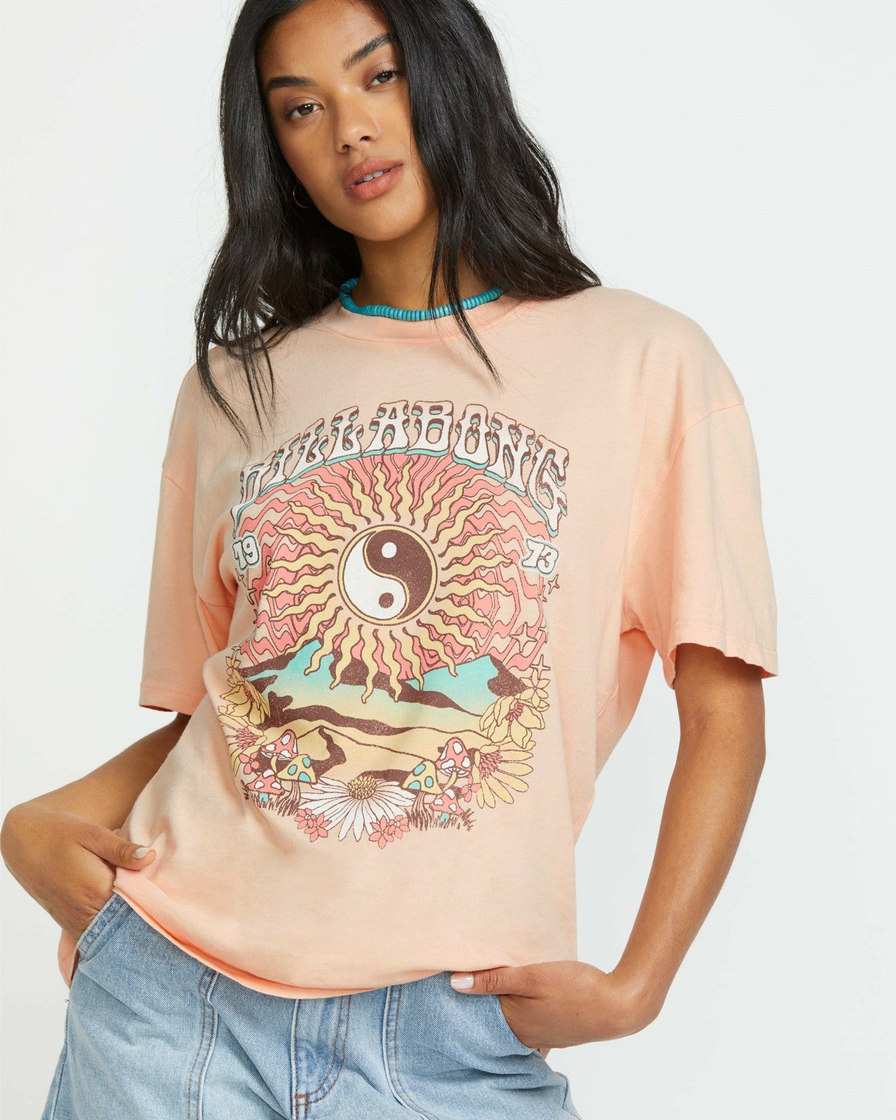 In The Balance Tee - Soft Peach | Billabong Women
