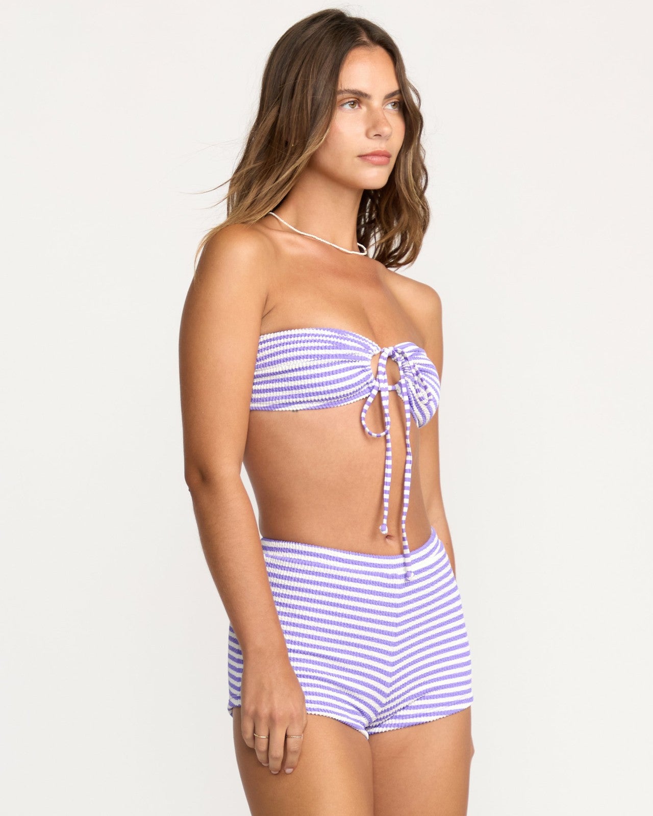 Josie Summer Hi Yarn Dyed Boyshort Bikini Bottom - Purple Punch | Billabong Women