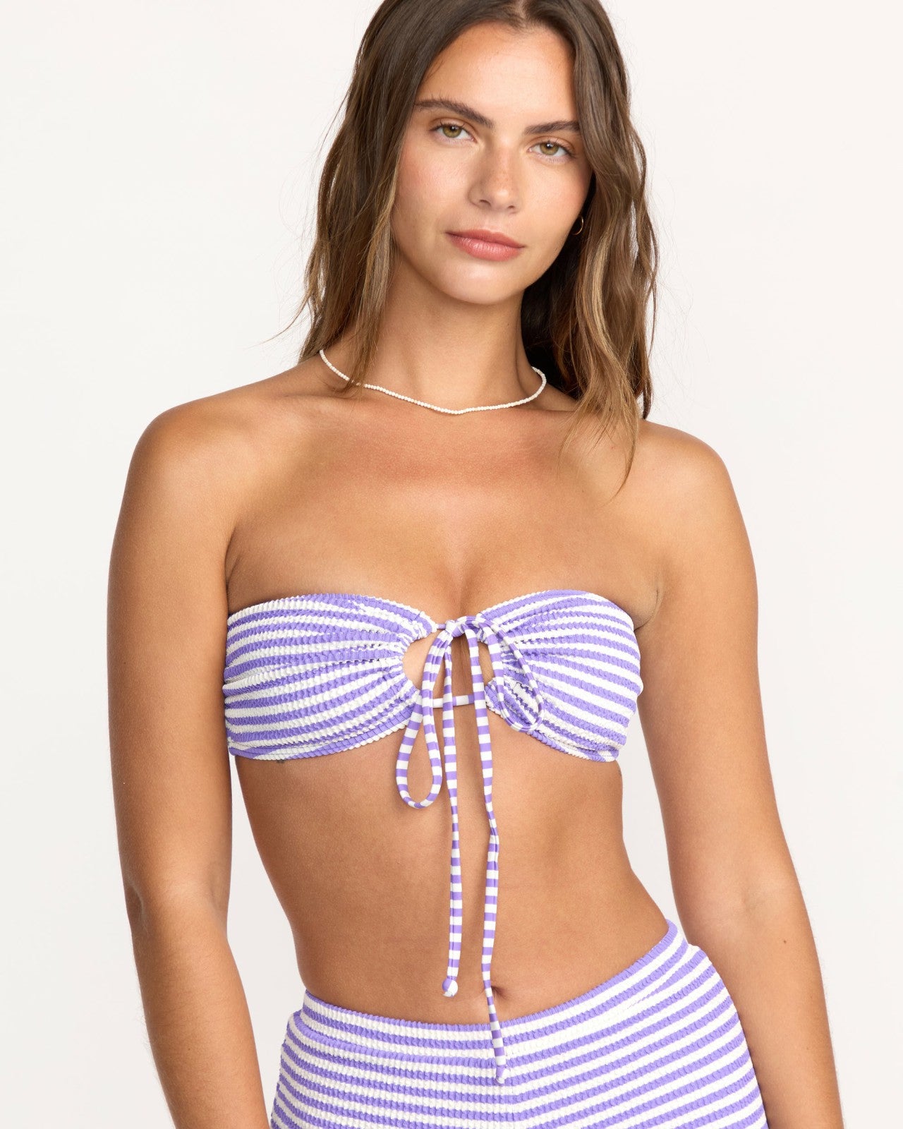 Josie Summer Hi Yarn Dyed Drew Bandeau Bikini Top - Purple Punch | Billabong Women