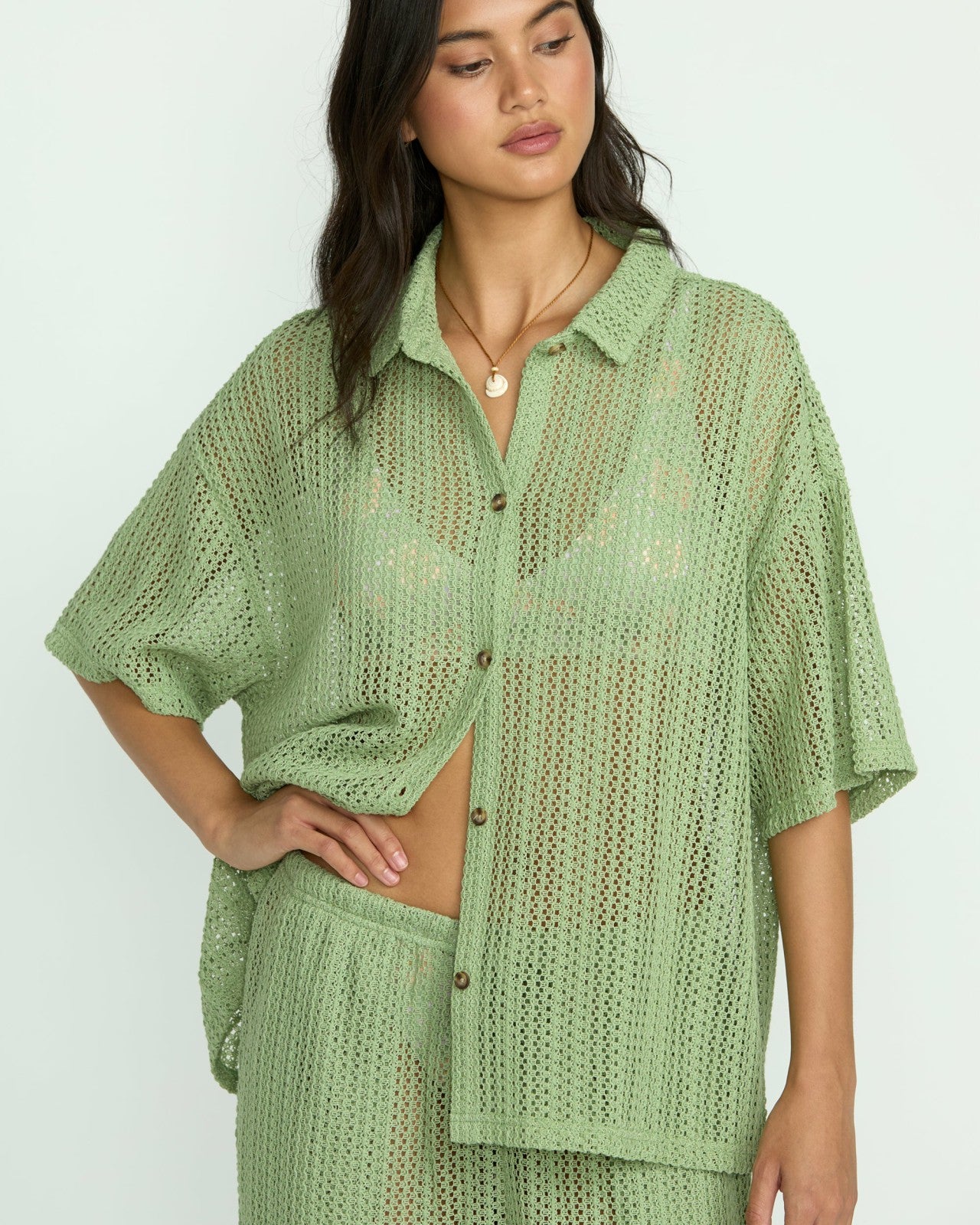 Largo Overshirt - Pistachio | Billabong Women