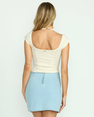 Mia Tie-Front Top - Whitecap | Billabong Women