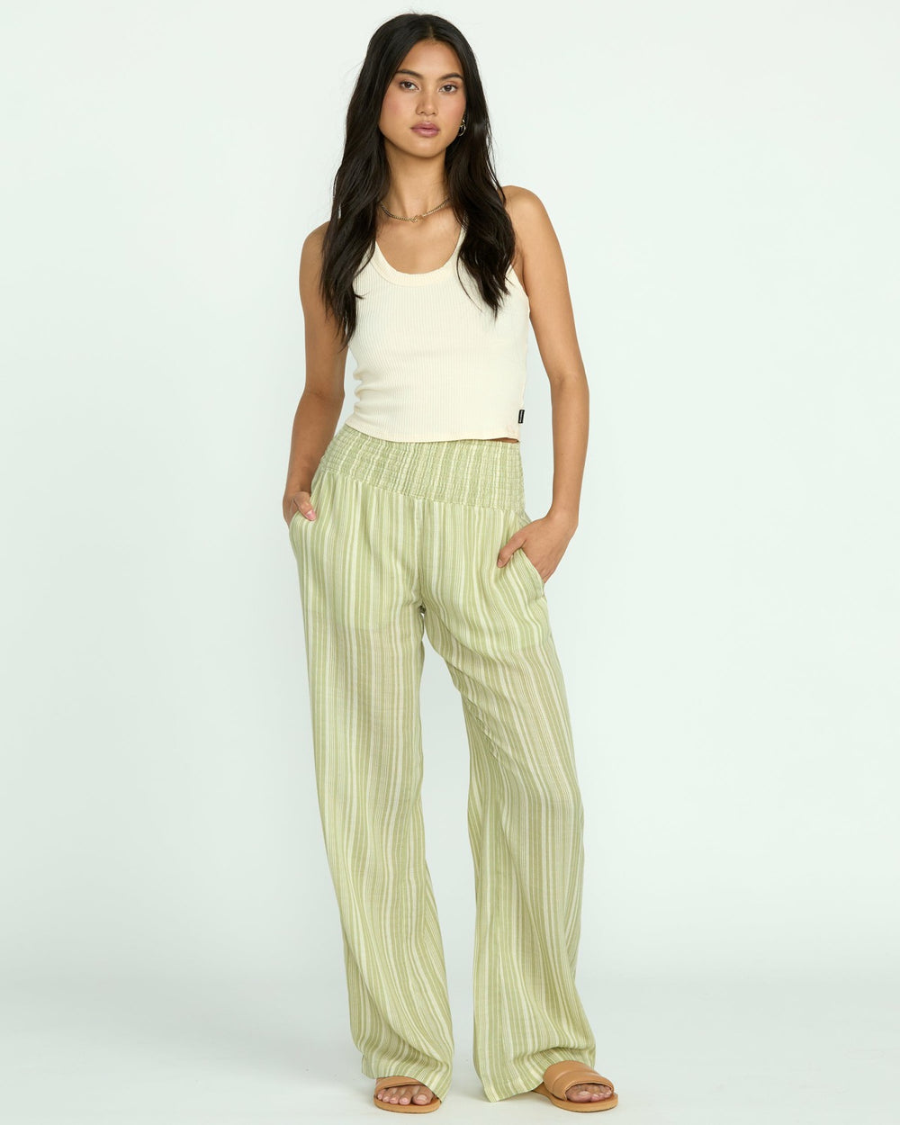 New Waves 2 Elastic Waist Pants - Avocado | Billabong Women