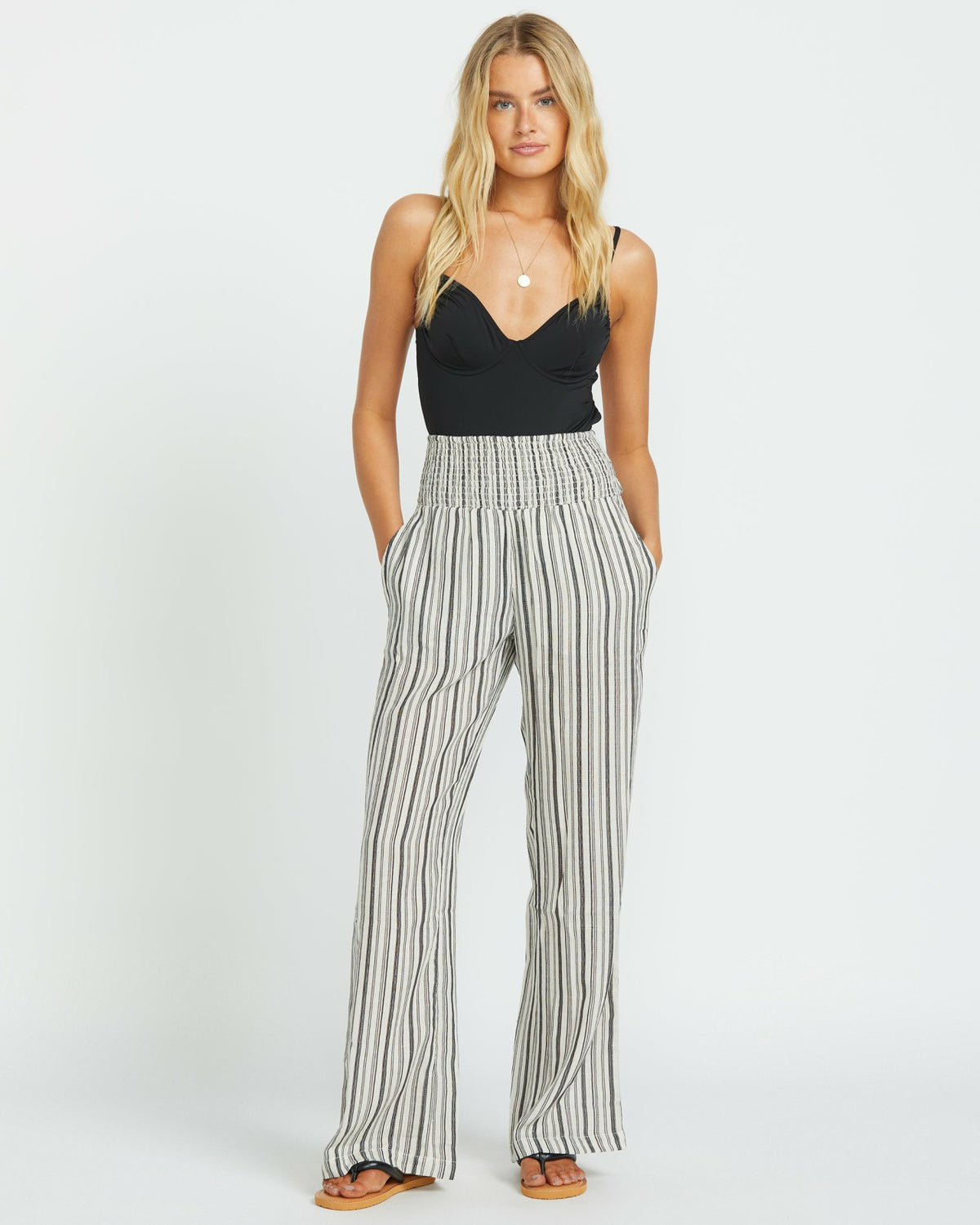 New Waves 2 Elastic Waist Pants - Black Pebble | Billabong Women