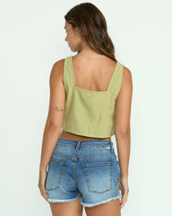 Open Skies Woven Tank - Avocado | Billabong Women
