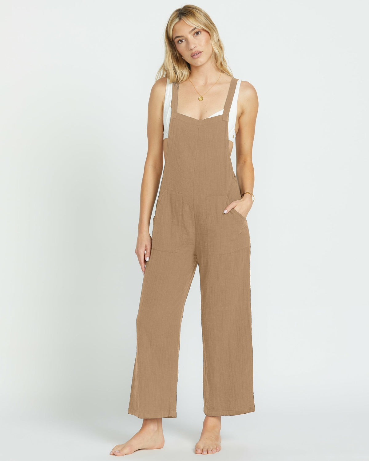 Pacific Time Jumpsuit - Khaki | Billabong Women