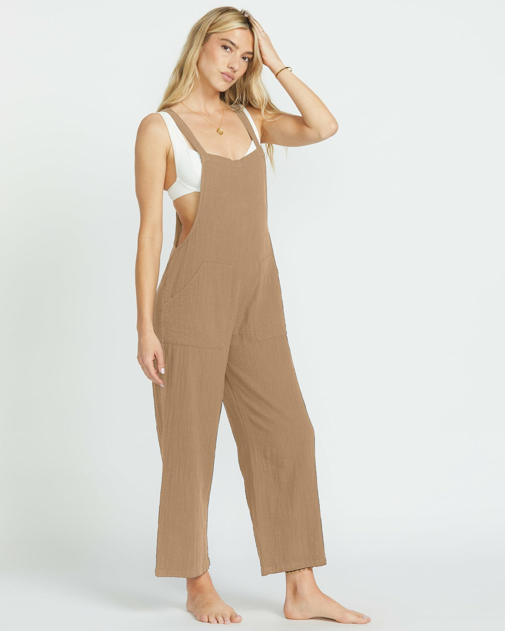 Pacific Time Jumpsuit - Khaki | Billabong Women