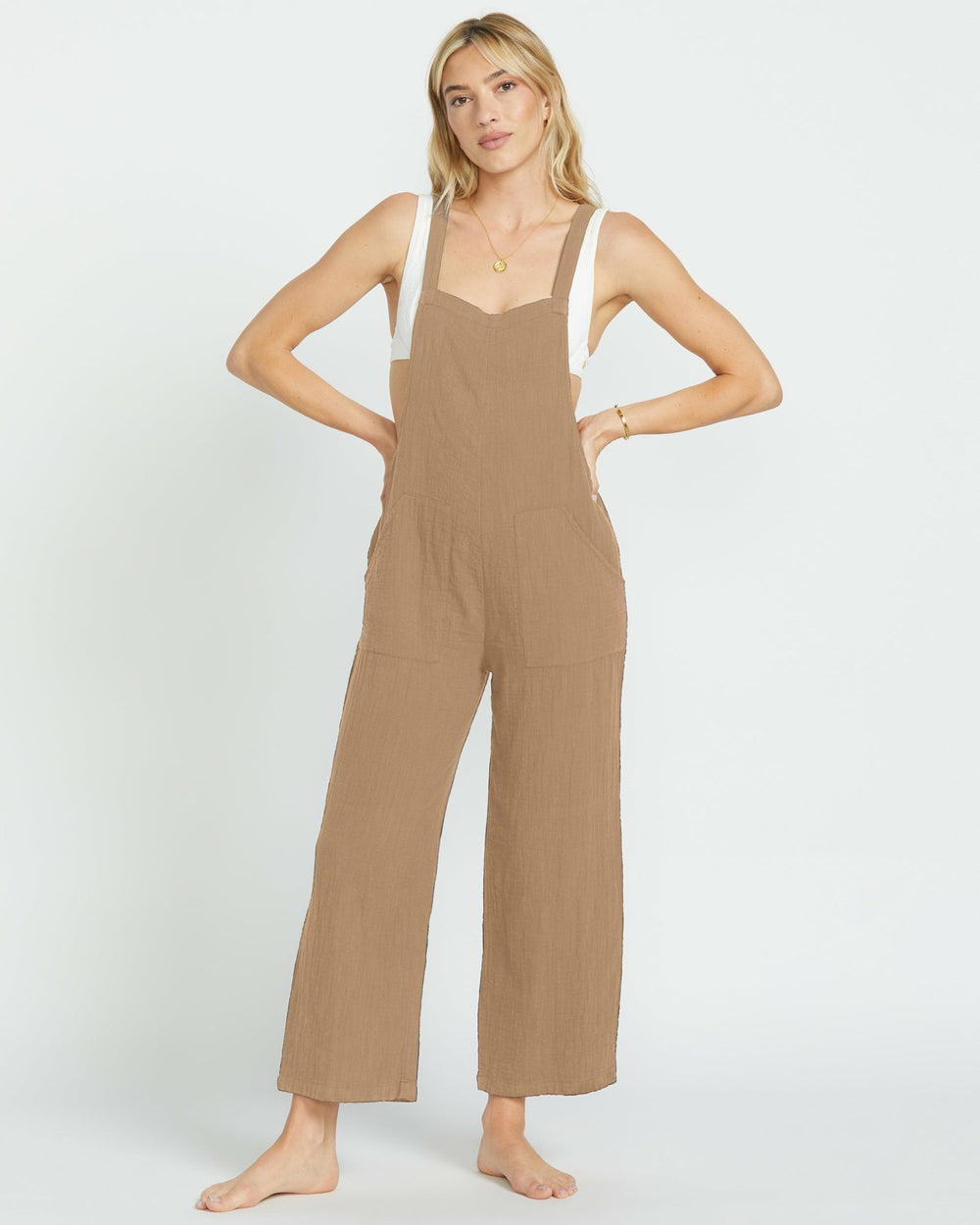 Pacific Time Jumpsuit - Khaki | Billabong Women