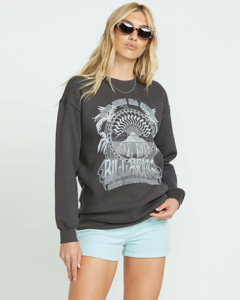 Palm Classics Crew Sweatshirt - Off Black | Billabong Women