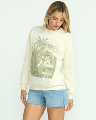 Paradise Awaits Crewneck Sweatshirt - Whitecap | Billabong Women