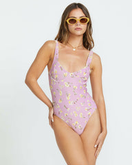 Peaceful Petals Chloe One-Piece Swimsuit - Amethyst Smoke | Billabong Women