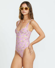 Peaceful Petals Chloe One-Piece Swimsuit - Amethyst Smoke | Billabong Women